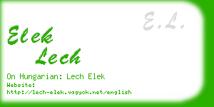 elek lech business card